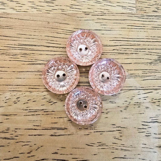 Vintage pressed glass button - 4