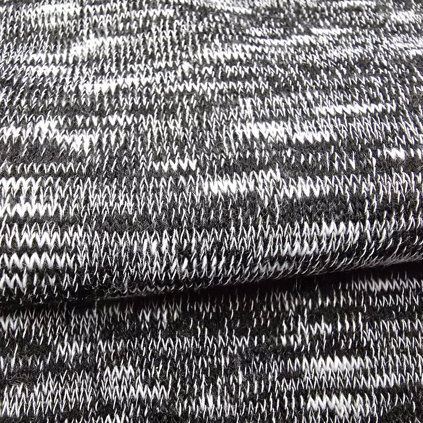 Beautiful marle knit fabric - charcoal/white
