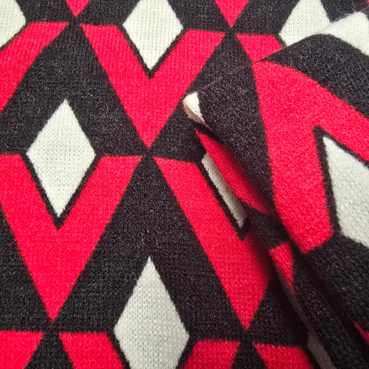 Harlequin design knit fabric - 1.60mtrs