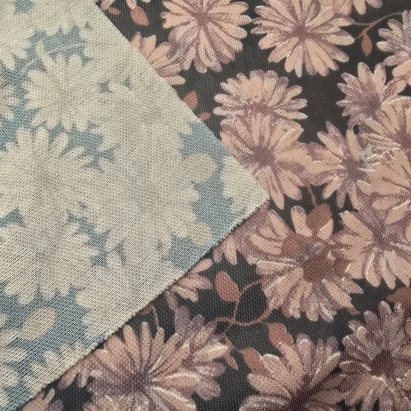 Daisy floral printed jersey - 1.40mtrs