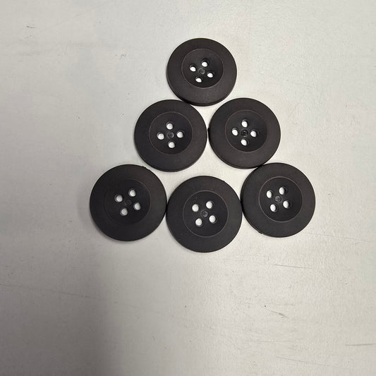 2cm wide Buttons charcoal - 5