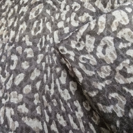 Leopard printed jersey voile - 1/2mtr