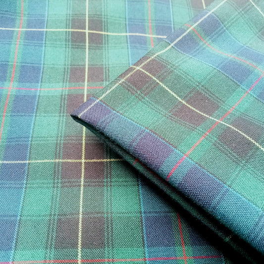 Plaid check woven fabric - sold by 1/2mtr