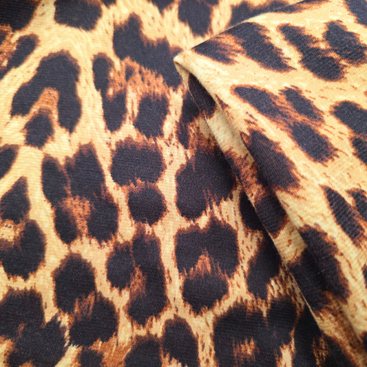 Leopard printed jersey - sold by 1/2mtr