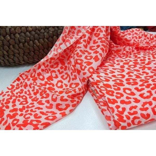 leopard printed cotton voile - sold by 1/2mtr