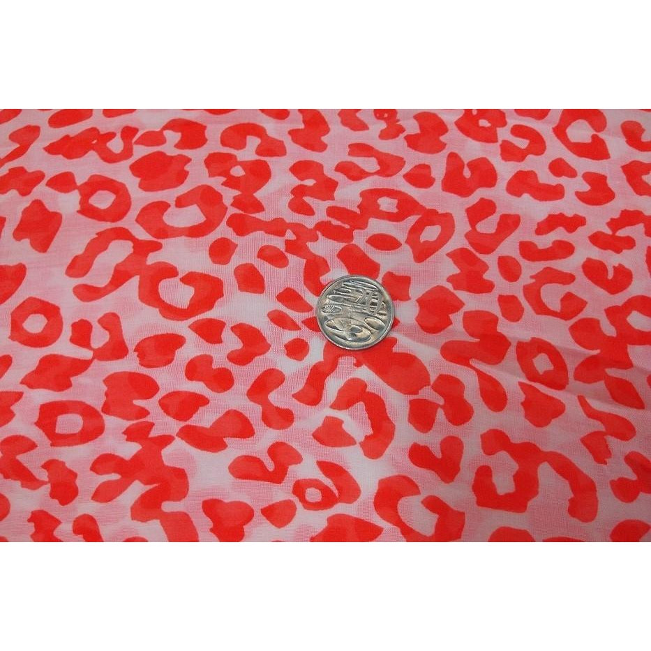 leopard printed cotton voile - sold by 1/2mtr
