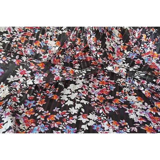 Bridget - burnout floral printed georgette - sold by 1/2mtr